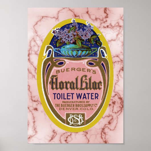  flora Lila toiletwateretiket Poster (Voorkant)