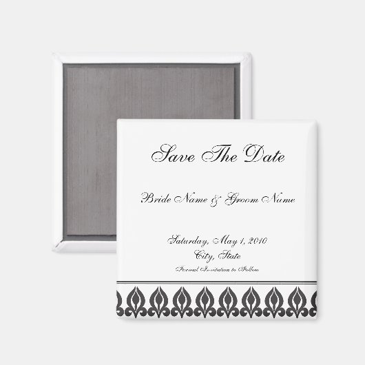 Flora magneet-zwart/wit magneet (Voorkant / Achterkant)