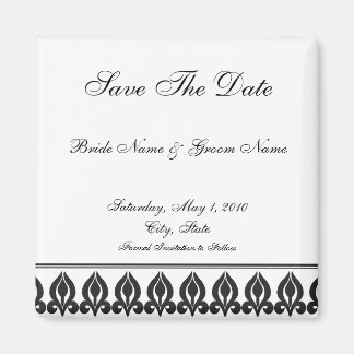 Flora magneet-zwart/wit magneet