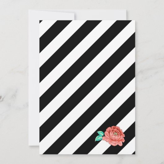 flora met Glitter-uitnodigingen Kaart (Achterkant)