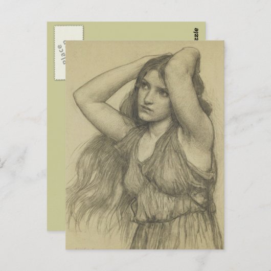 Flora met Long Hair Briefkaart (Voorkant / Achterkant)