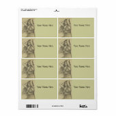 Flora met Long Hair Etiket (Full Sheet)