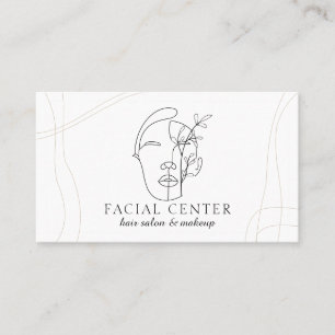 Flora Modern Makeup Woman Face Hair Stylist Facial Visitekaartje