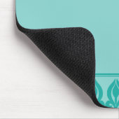 Flora Mousepad-Blauwgroen/Blauwgroen Muismat (Hoek)