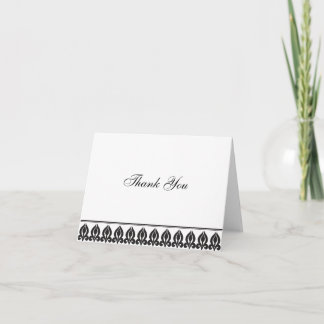 Flora Notecard-Black/White Bedankkaart