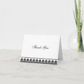 Flora Notecard-Black/White Bedankkaart (Voorkant)