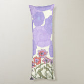 Flora Obscura – Seamless Floral Print Throw Pillow Lichaamskussen (Achterkant (Verticaal))