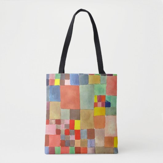 Flora on Sand van Paul Klee, Abstracte kunst Tote Bag (Voorkant)
