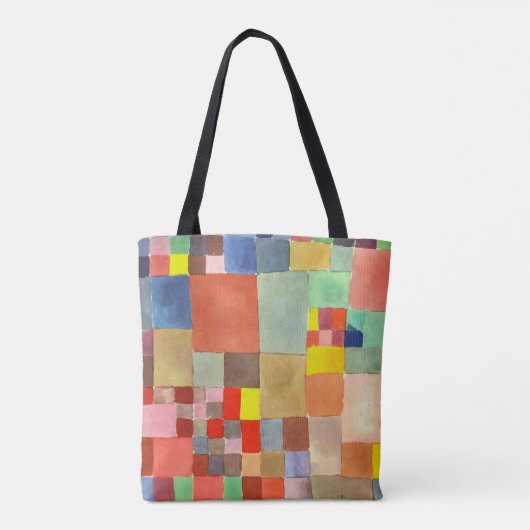Flora on Sand van Paul Klee, Abstracte kunst Tote Bag (Achterkant)