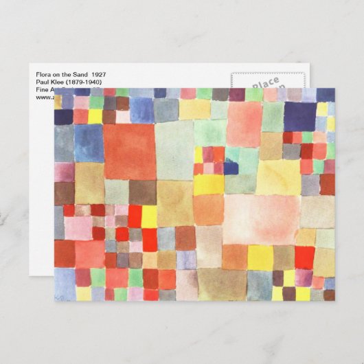 Flora op zand door Paul Klee Briefkaart (Voorkant / Achterkant)