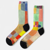 Flora op Zand van Paul Klee, Abstracte Kunst Sokken (Links)