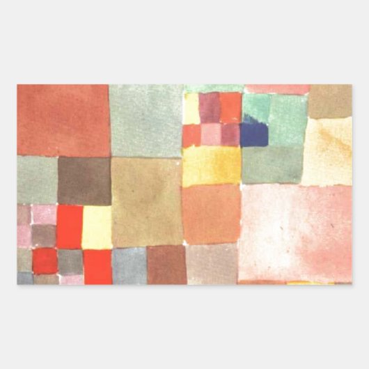 Flora op zand van Paul Klee Rechthoekige Sticker (Voorkant)