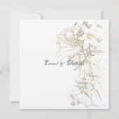 Flora Paris Eiffel Tower Custom Invite ll Kaart (Achterkant)