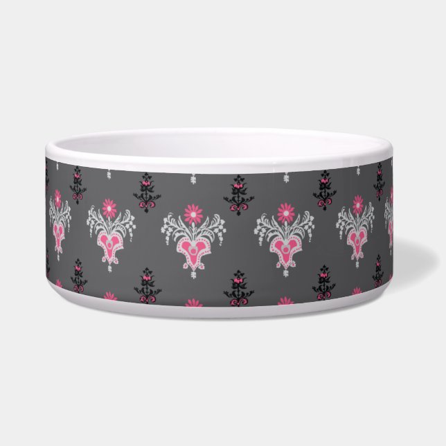 flora patronen voerbakje (Voorkant)