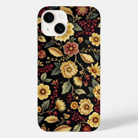 Flora patroon iphone hoesje  (Achterkant)