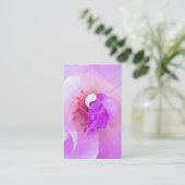 *~* Flora Pink Fuchia Lavender Violet Roos Visitekaartje (Staand voorkant)