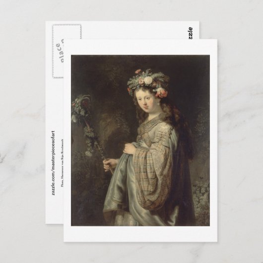 Flora Rembrandt Fine Art Briefkaart (Voorkant / Achterkant)
