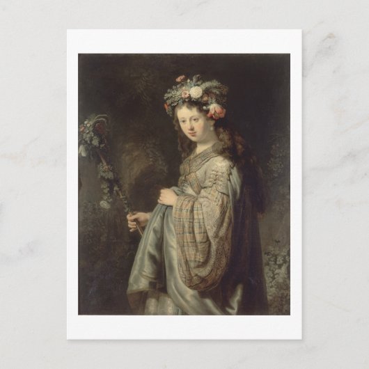 Flora Rembrandt Fine Art Briefkaart (Voorkant)