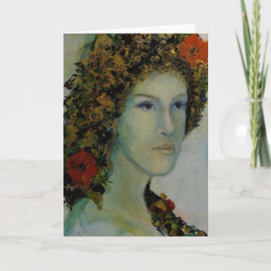 Flora Roman Godin van de Bloemen Wenskaart Kaart