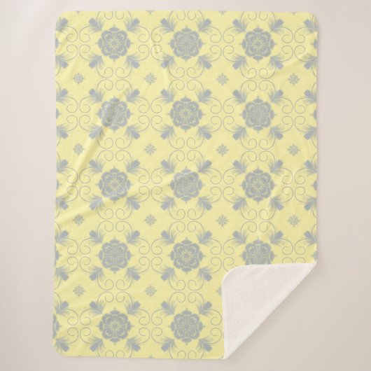 Flora Royale Floral Art Blanket Sherpa Deken (Voorkant)