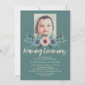  flora | Roze en groene spelceremonie Kaart (Voorkant)