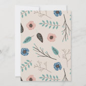  flora | Roze en groene spelceremonie Kaart (Achterkant)