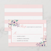  Flora RSVP-kaarten RSVP Kaartje (Voorkant / Achterkant)