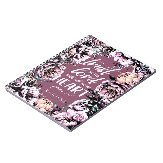 flora | Schrift | Lichte tekst Notitieboek (Linkerzijde)