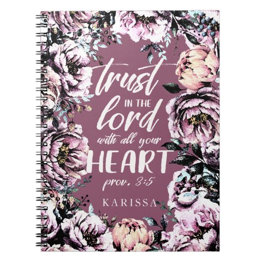  flora | Schrift | Lichte tekst Notitieboek (Voorkant)