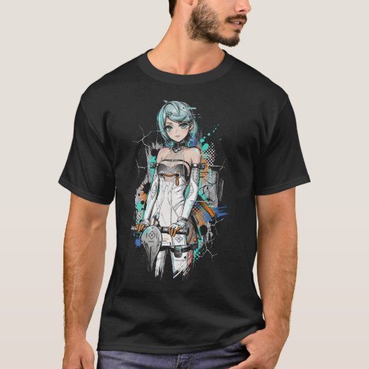 Flora Seed ZZZ Witte Scooter Demon T-shirt (Voorkant)