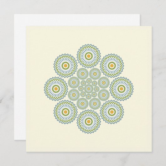 Flora Solara Dank uw Kaart in Olijf en Sinaasappel (Voorkant / Achterkant)