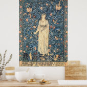  Flora Tapestry beroemd gemaakt door William Morri Poster (Keuken)