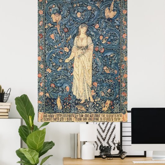  Flora Tapestry beroemd gemaakt door William Morri Poster (Thuiskantoor)