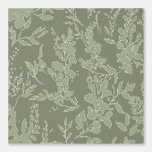 Flora textured wallpaper in olive green behang (Voorkant)