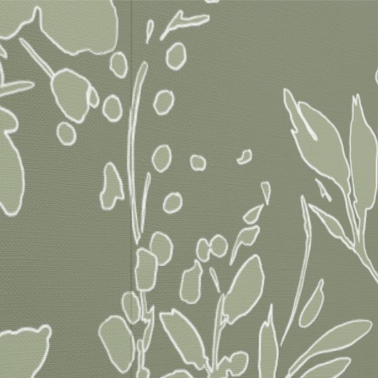Flora textured wallpaper in olive green  behang (Zoom)
