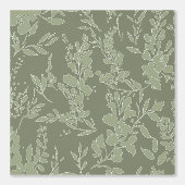 Flora textured wallpaper in olive green behang (Voorkant)