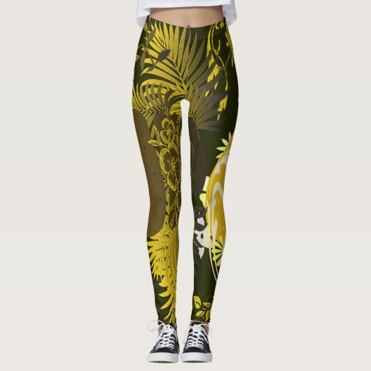 Flora the Goddess of Flowers Leggings (Voorkant)