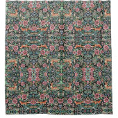 flora van Black Fantasy Forest Woodland Douchegordijn (Voorkant)