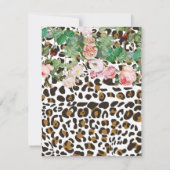  flora van leopard Animal Print Pattern Notitiekaartje (Achterkant)