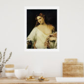 Flora, van Titiaan Poster (Keuken)