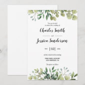 Flora Verde Invitación (Voorkant / Achterkant)