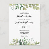 Flora Verde Invitación Briefkaart (Voorkant)