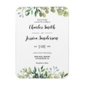 Flora Verde Invitación Magneet (Verticaal)