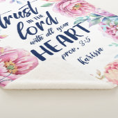 flora | Vertrouwen in de Heer | Gepersonaliseerd Sherpa Deken (3/4)