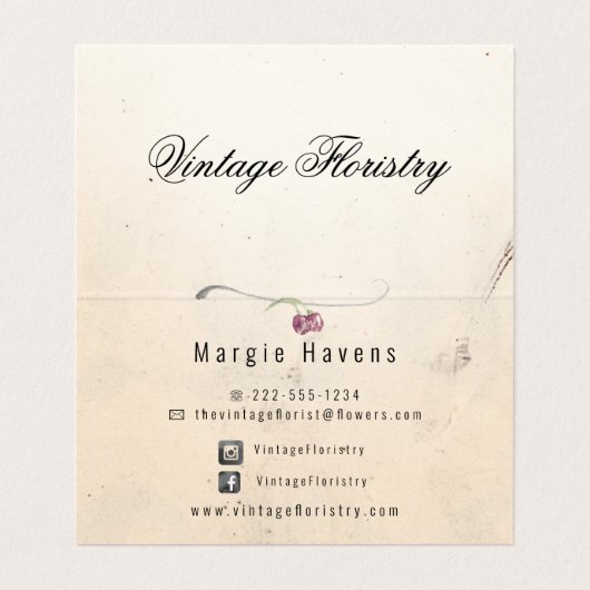  flora visitekaartje (Binnenkant ongevouwen)