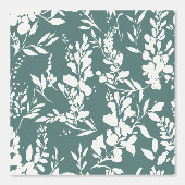 Flora wallpaper in teal and white behang (Voorkant)