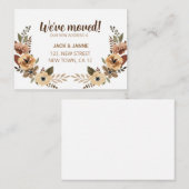 Flora We hebben nieuwe adres aankondiging Kaart ve (Voorkant / Achterkant)