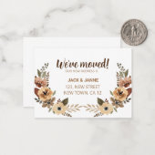 Flora We hebben nieuwe adres aankondiging Kaart ve (Voorkant / Achterkant in situ)