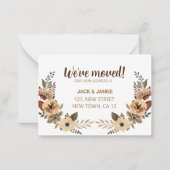 Flora We hebben nieuwe adres aankondiging Kaart ve (Voorkant)