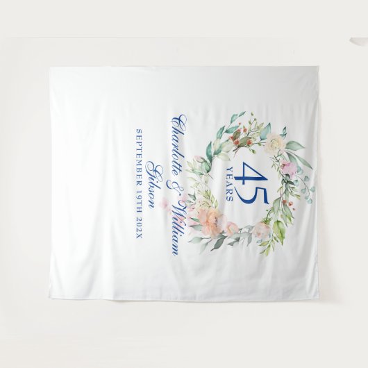 Floraal 45e 65e jubileum fotohokje achtergrond wandkleed (Voorkant (horizontaal))